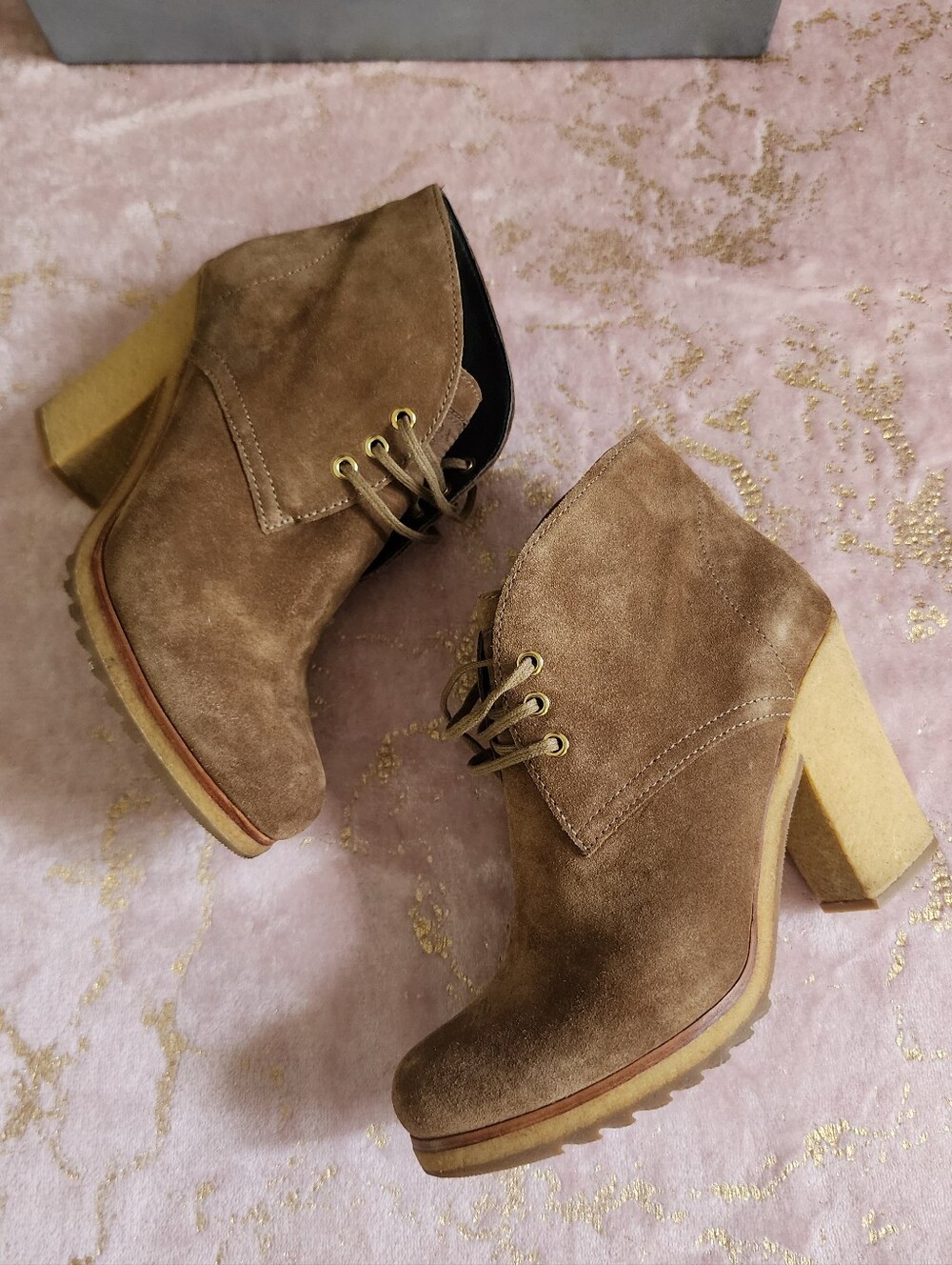 PRADA | Tan Suede Boots - Picture 6 of 15